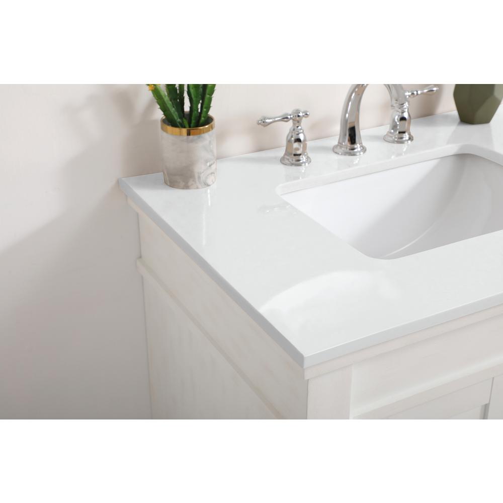 30 Inch Single Bathroom Vanity In Antique White. Picture 5