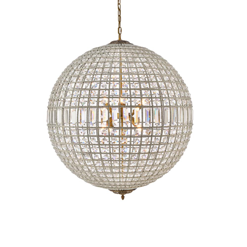 Olivia 8 Light French Gold Chandelier Clear Royal Cut Crystal. Picture 2