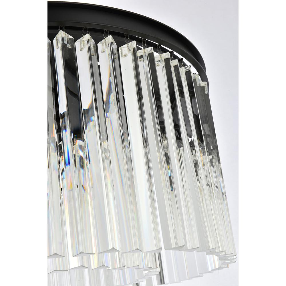 Sydney 8 Light Matte Black Chandelier Clear Royal Cut Crystal. Picture 5