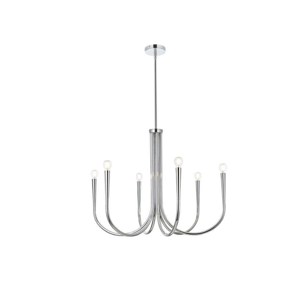 Layne 30 Inch Chandelier In Chrome. Picture 1