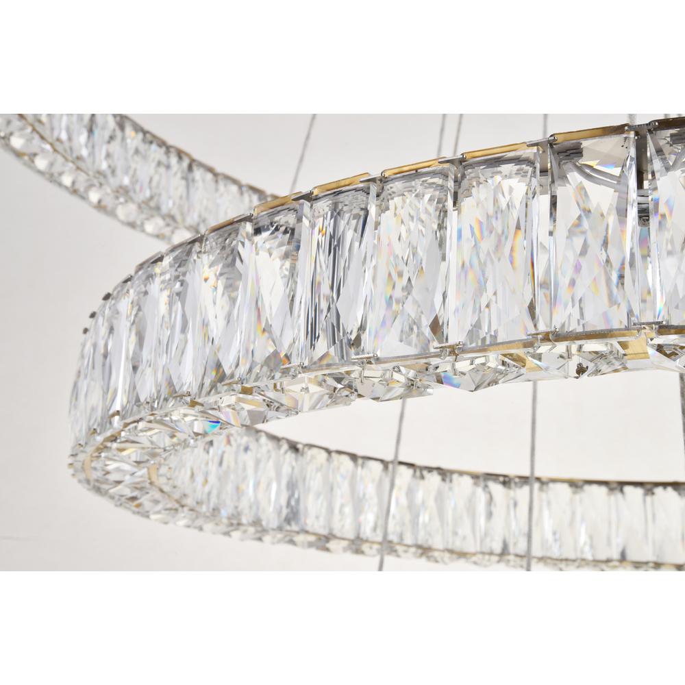 Monroe Integrated Led Chip Light Gold Chandelier Clear Royal Cut Crystal. Picture 4