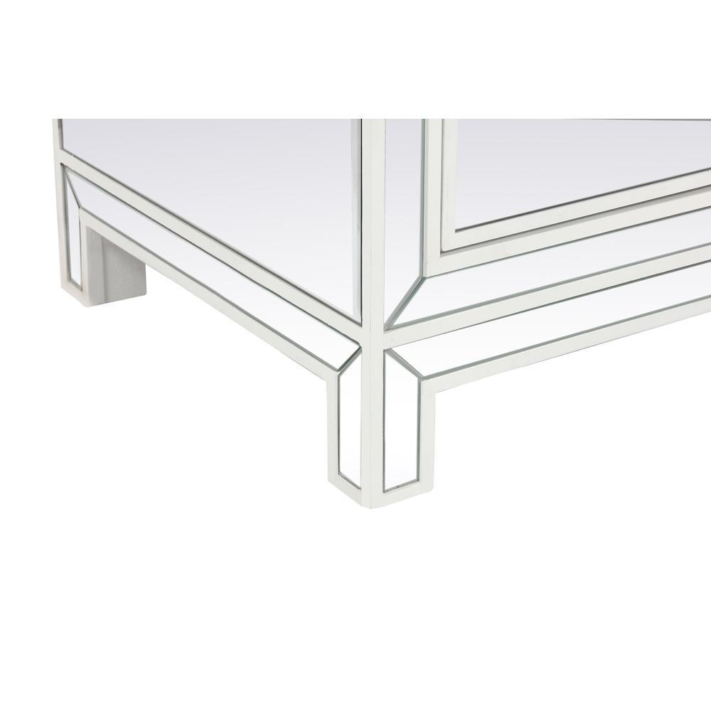 60 In. Mirrored Tv Stand In White. Picture 6