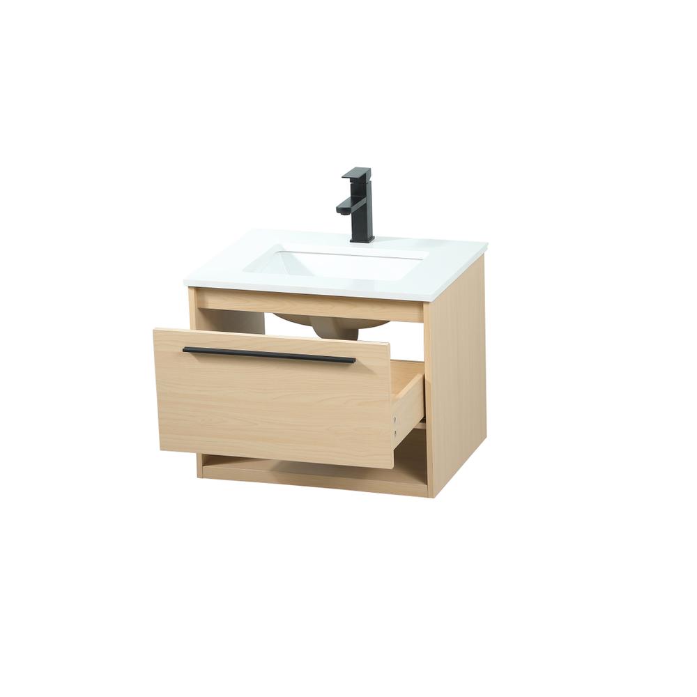 24 Inch Single Bathroom Vanity In Maple. Picture 9