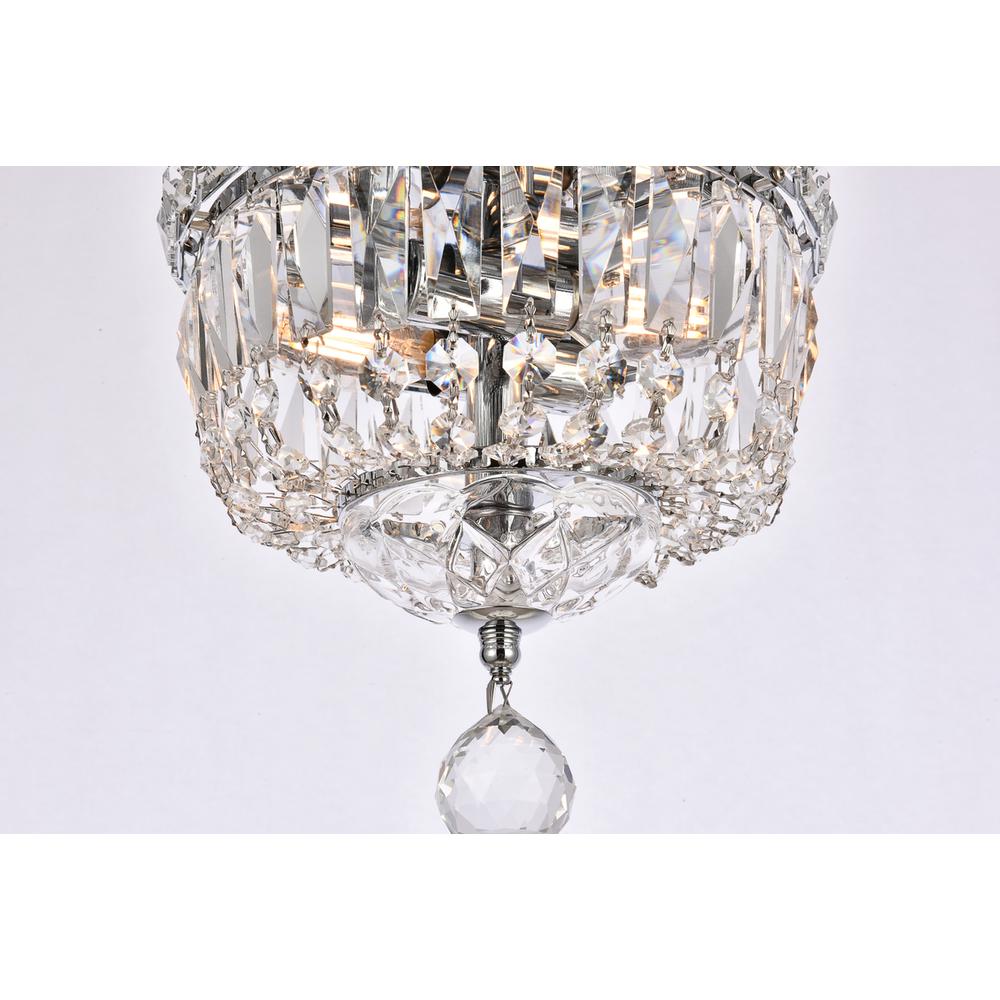 Tranquil 2 Light Chrome Flush Mount Clear Royal Cut Crystal. Picture 5