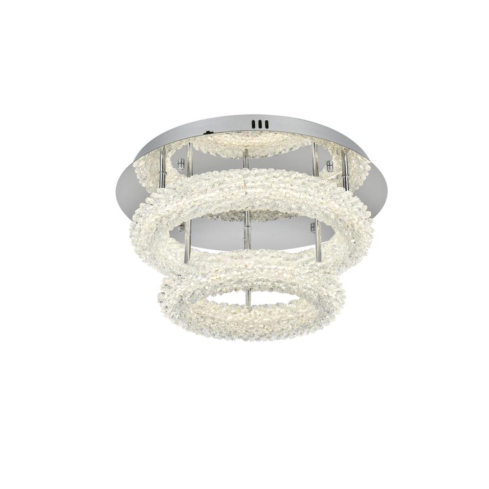 Bowen 18 Inch Adjustable Led Flush Mount In Chrome. Picture 2