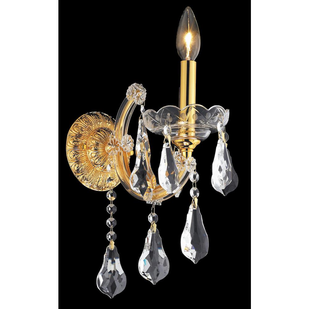 Maria Theresa 1 Light Gold Wall Sconce Clear Royal Cut Crystal. Picture 1