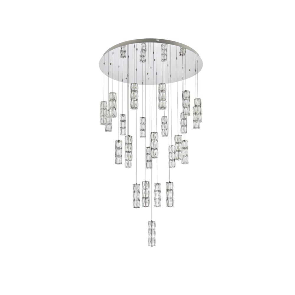 Polaris 42 Inch Led Chandelier In Chrome. Picture 6