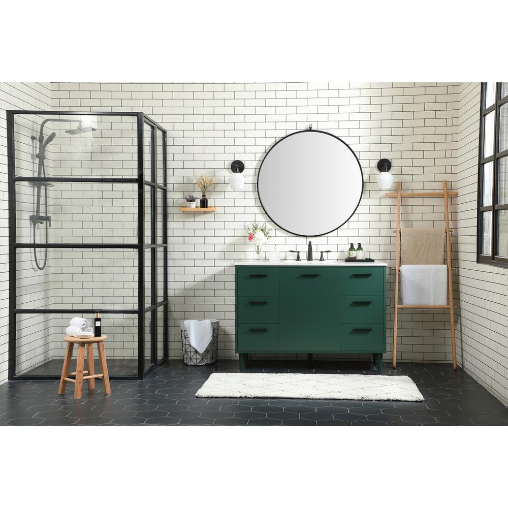 48 Inch Bathroom Vanity In Green. Picture 4