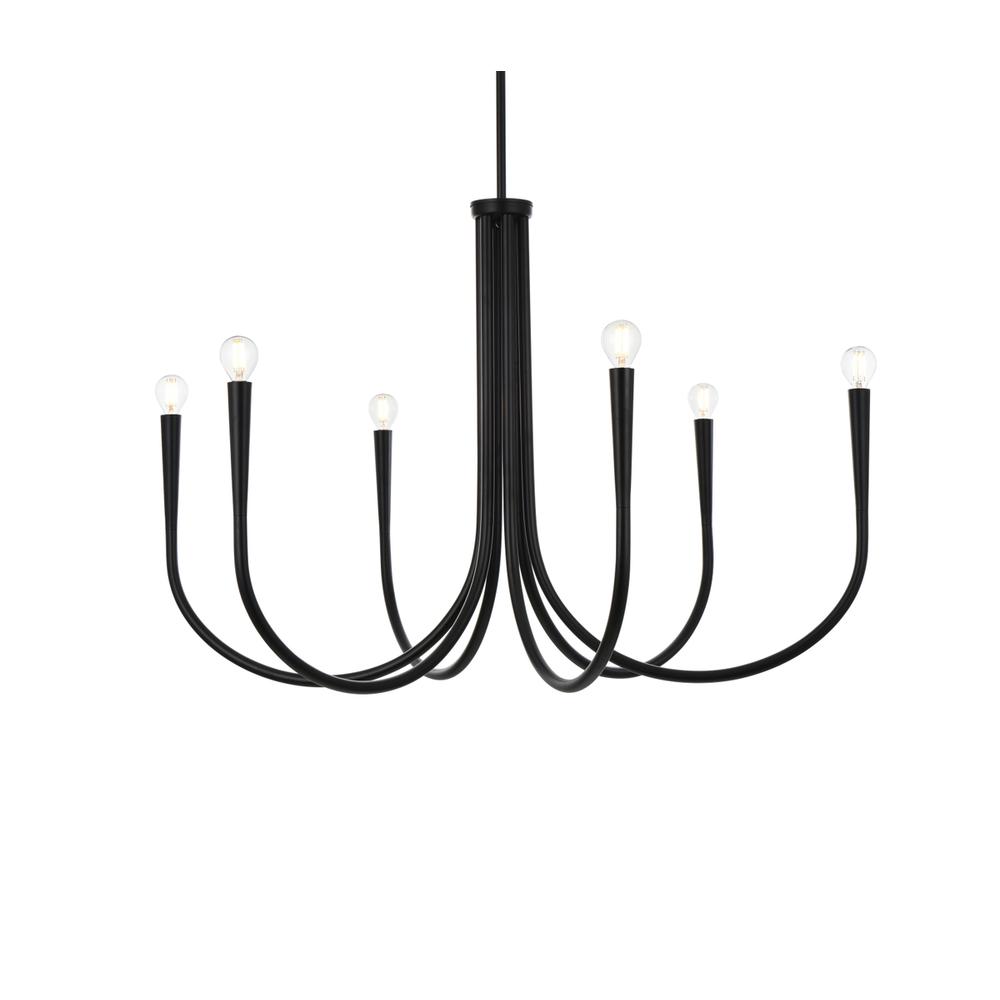 Layne 36 Inch Chandelier In Black. Picture 2