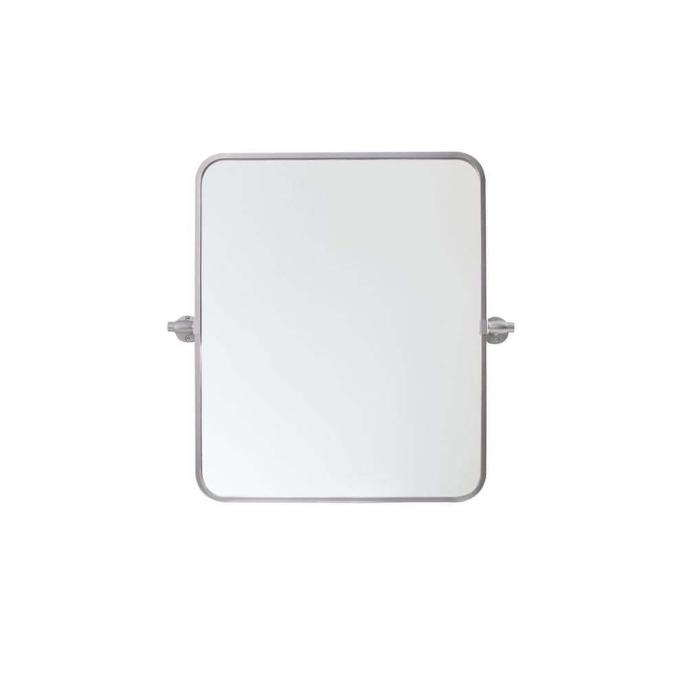 Soft Corner Pivot Mirror 20X24 Inch In Silver. Picture 1