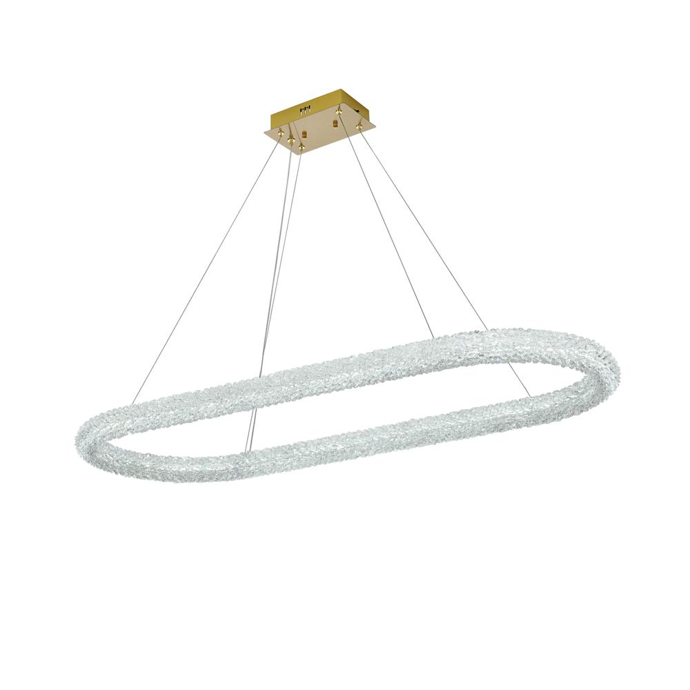 Bowen 51 Inch Adjustable Led Chandelier In Satin Gold. Picture 3