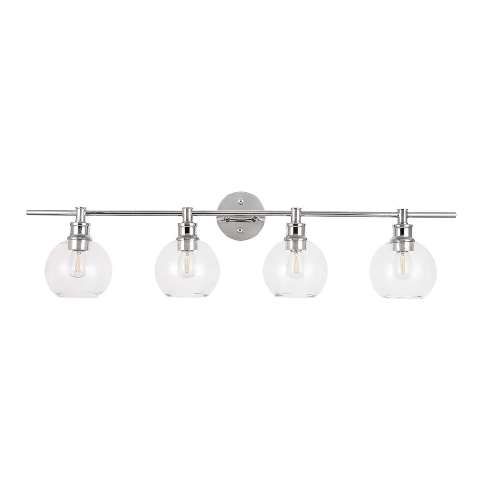 Collier 4 Light Chrome And Clear Glass Wall Sconce. Picture 10
