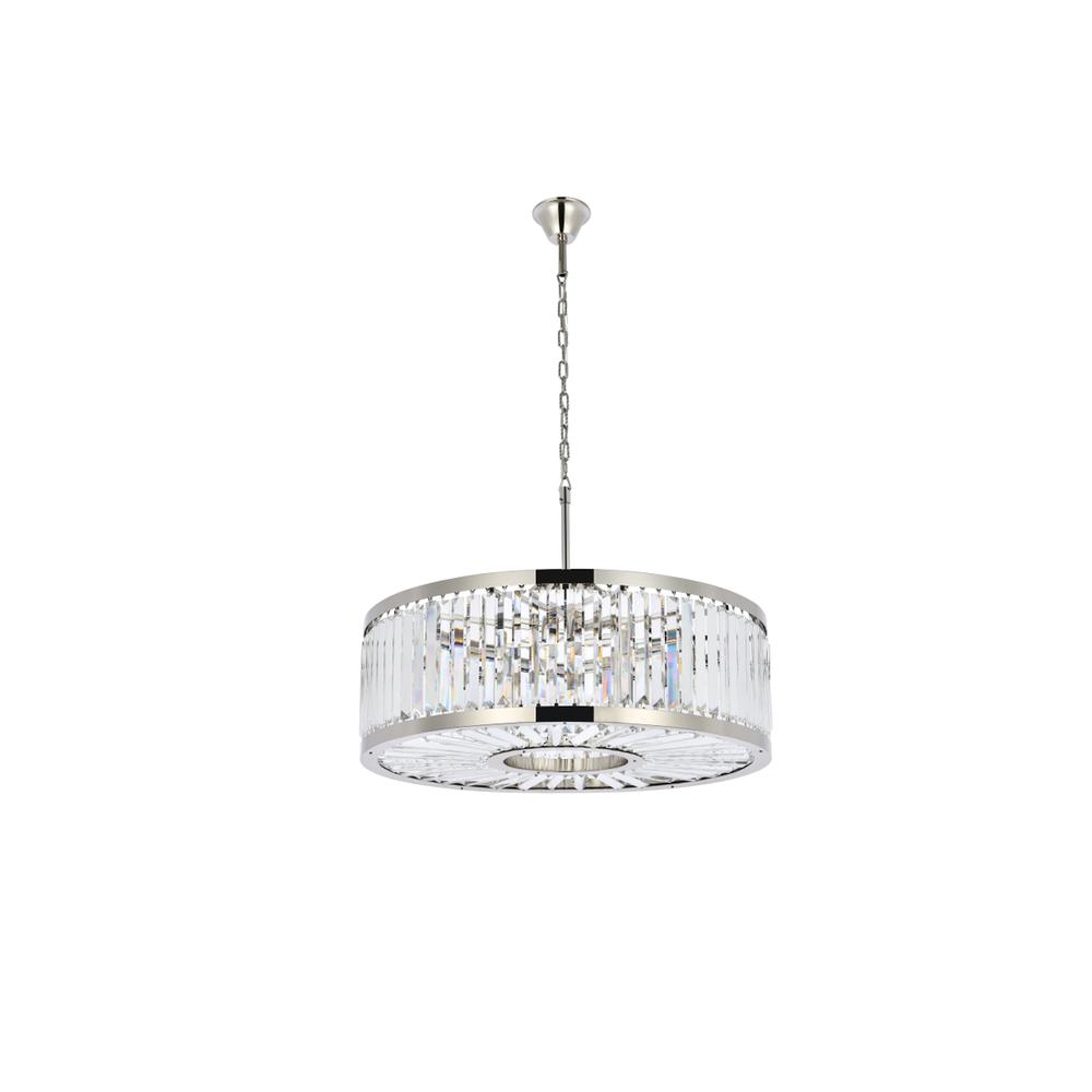Chelsea 10 Light Polished Nickel Chandelier Clear Royal Cut Crystal. Picture 6