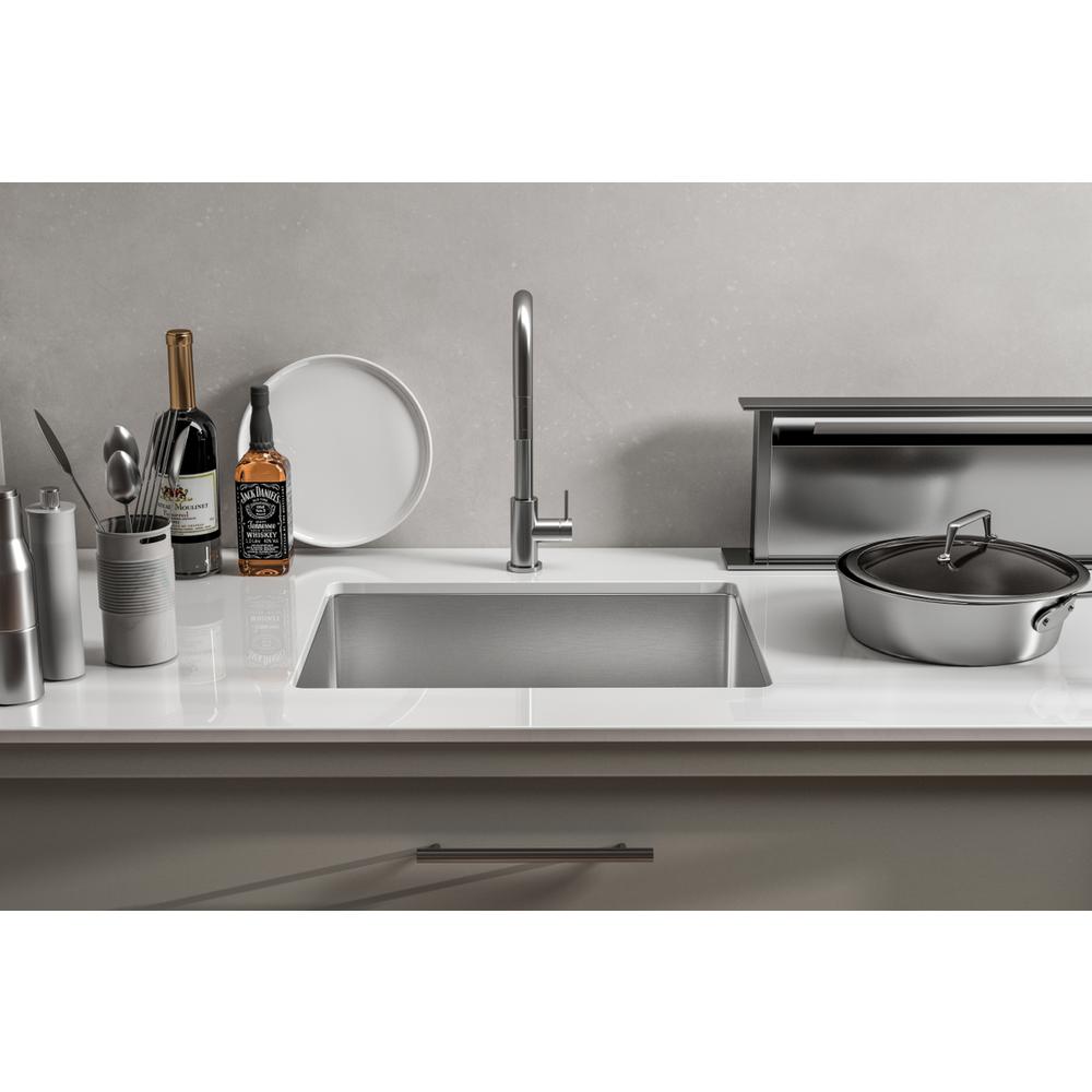 Stainless Steel Undermount Kitchen Sink L23'' X W18'' X H10". Picture 2