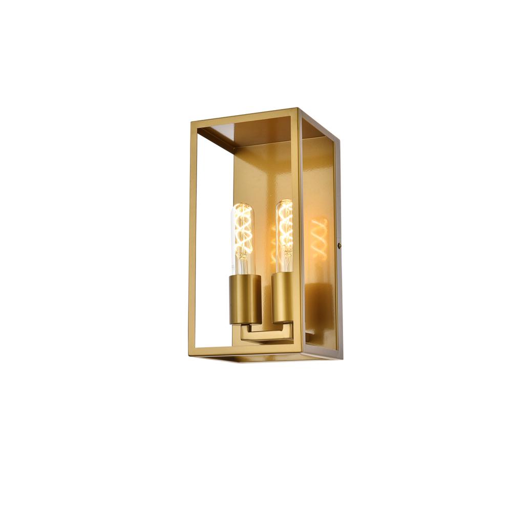 Voir 2 Lights Wall Sconce In Brass. Picture 2