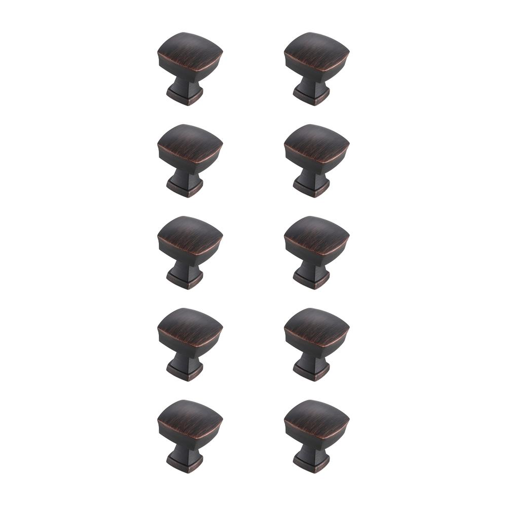 Irvin 1.3" Oil-Rubbed Bronze Square Knob Multipack (Set Of 10). Picture 1