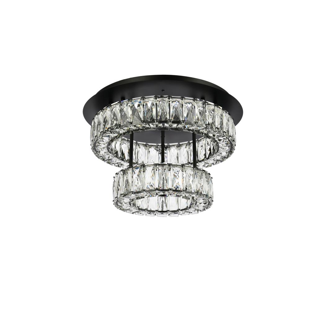 Monroe 18 Inch Led Double Flush Mount In Black. Picture 6