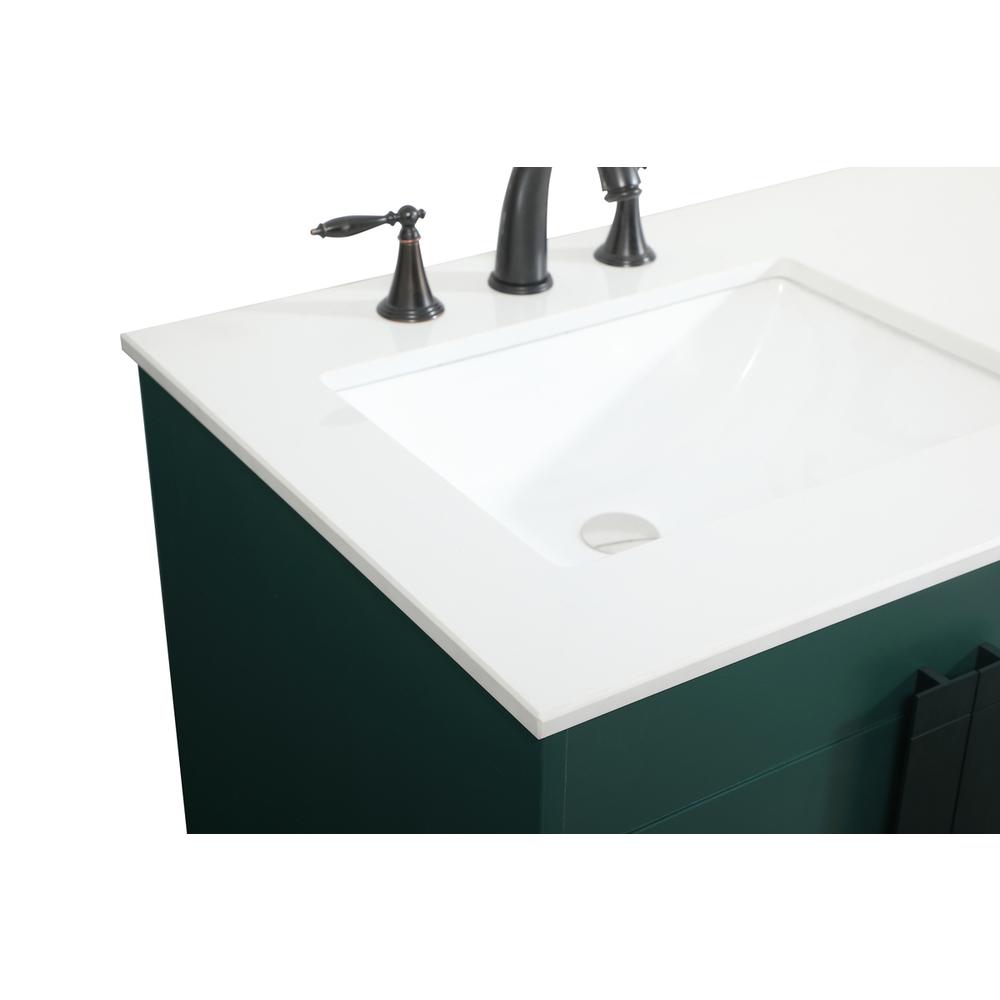 60 Inch Double Bathroom Vanity In Green. Picture 11