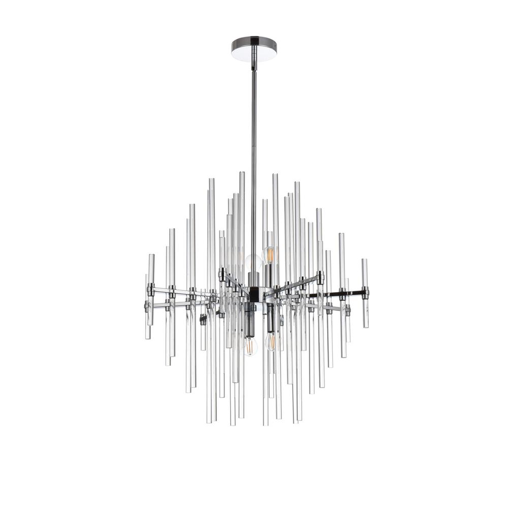 Sienna 23 Inch Crystal Rod Pendant In Chrome. Picture 6