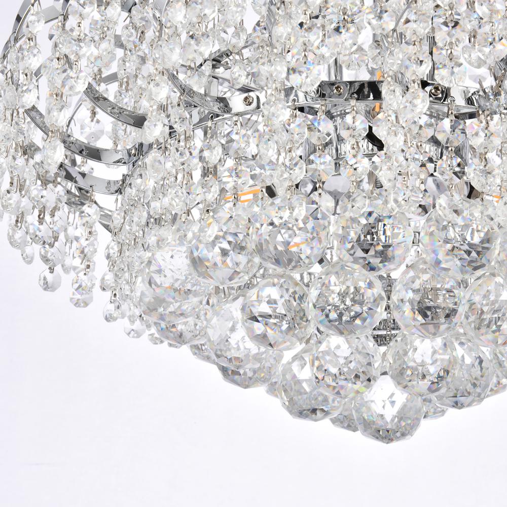 Belenus 6 Light Chrome Pendant Clear Royal Cut Crystal. Picture 3