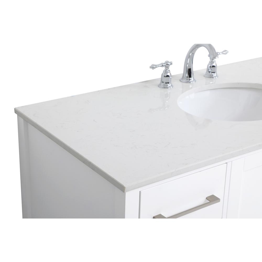 48 Inch Single Bathroom Vanity In White. Picture 10