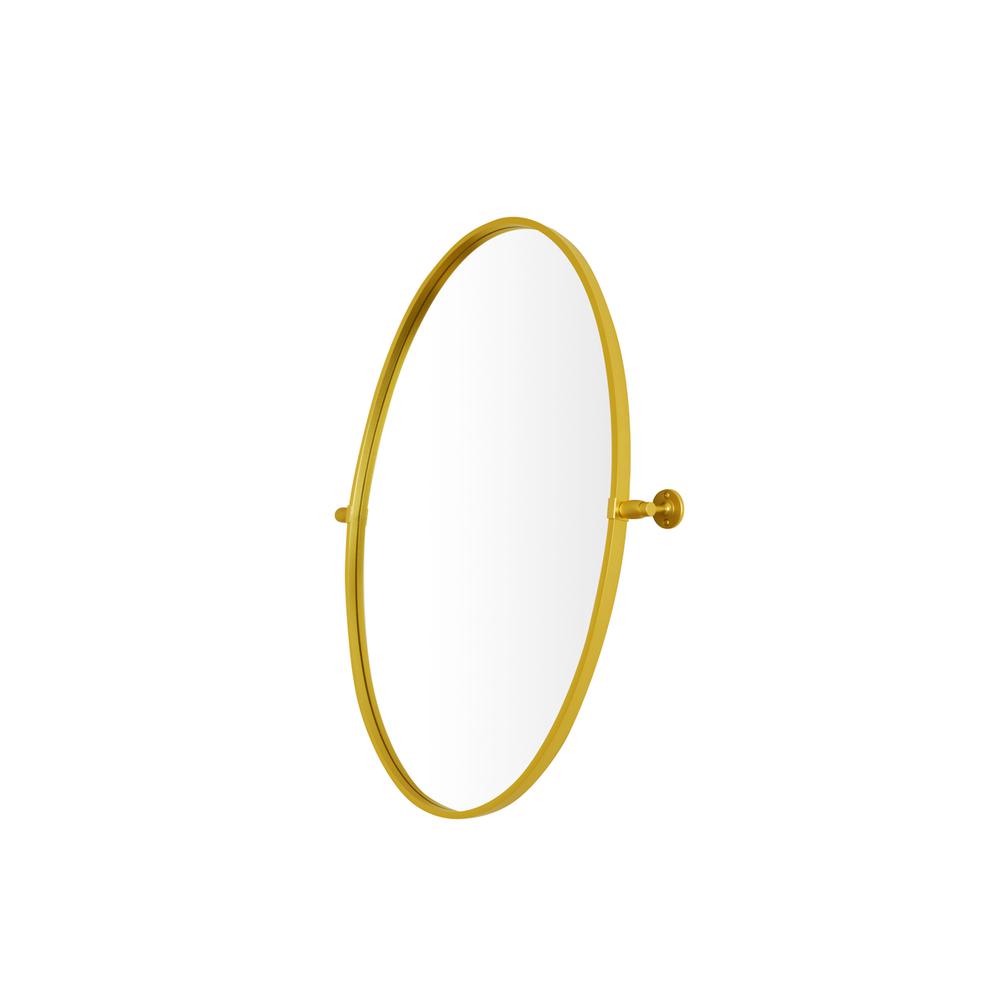 Oval Pivot Mirror 21X32 Inch In Gold. Picture 7