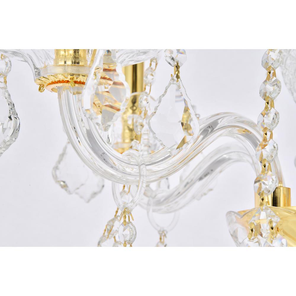Verona 15 Light Gold Chandelier Clear Royal Cut Crystal. Picture 5
