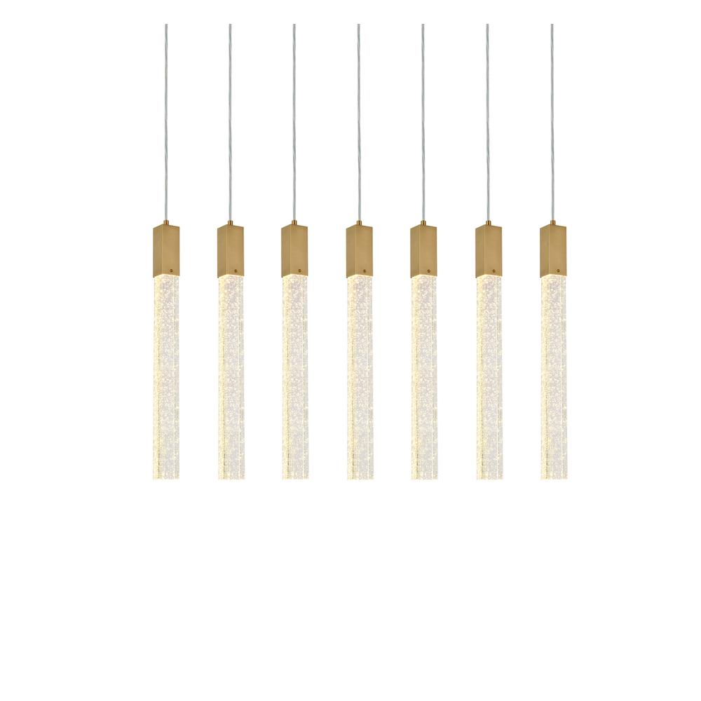 Weston 7 Lights Pendant In Satin Gold. Picture 2