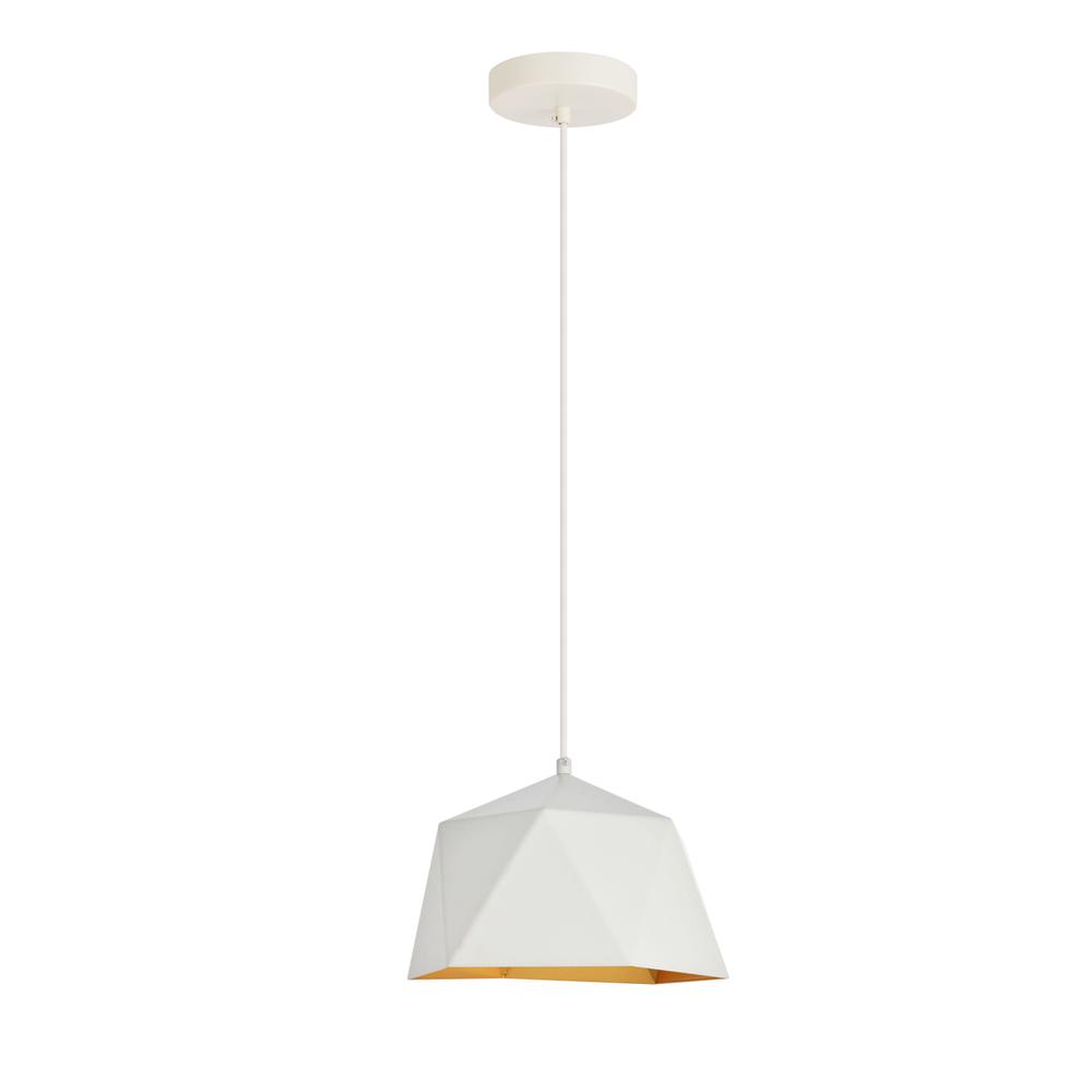 Arden Collection Pendant D10.2 H6.7 Lt:1 Frosted White And Gold Finish. Picture 1