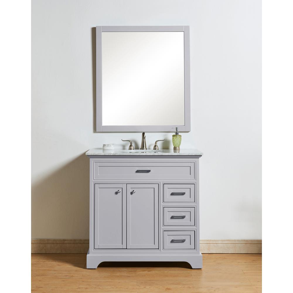 36 In. Single Bathroom Vanity Set In Light Grey. Picture 9