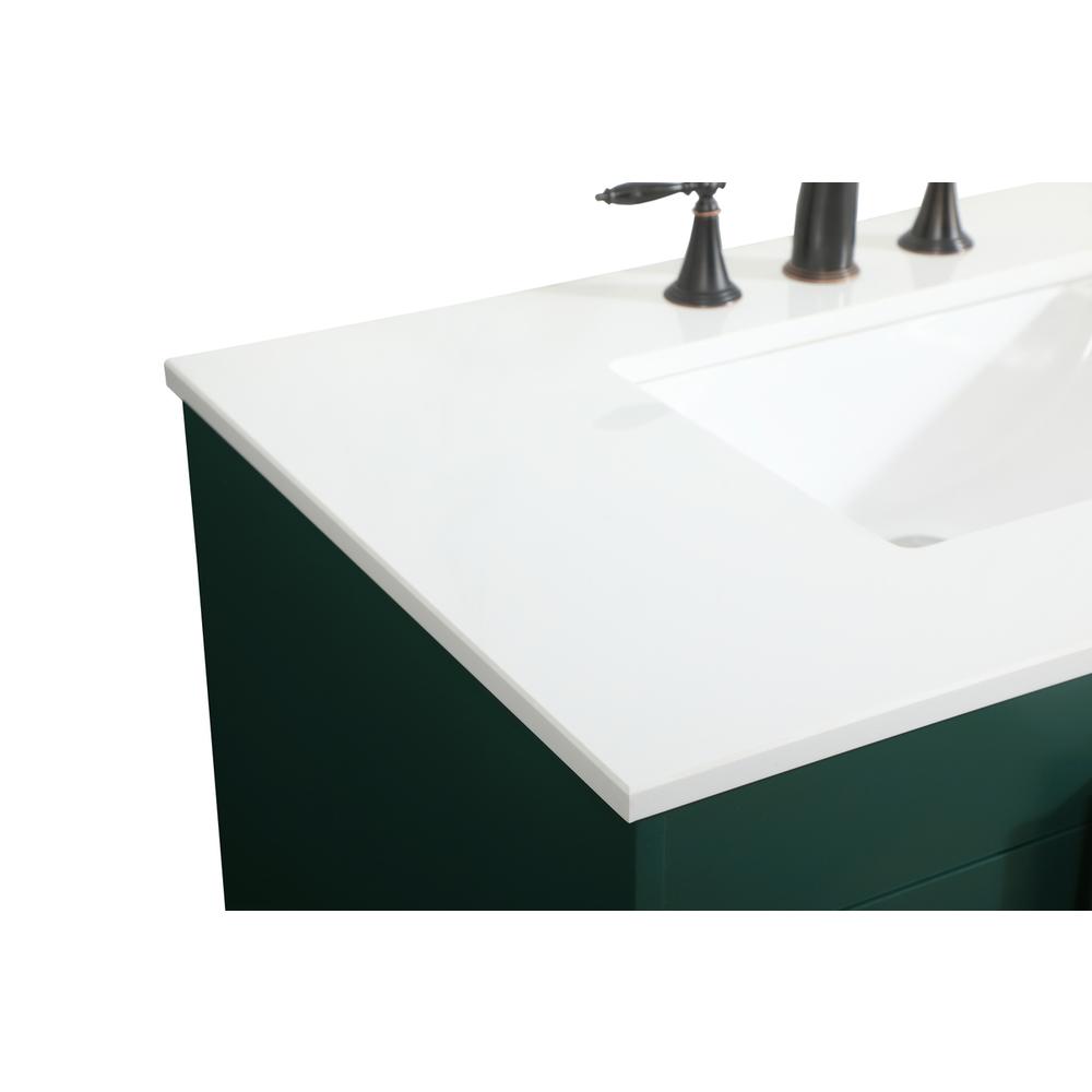 36 Inch Single Bathroom Vanity In Green. Picture 11