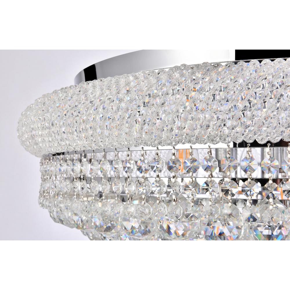 Primo 15 Light Chrome Flush Mount Clear Royal Cut Crystal. Picture 3