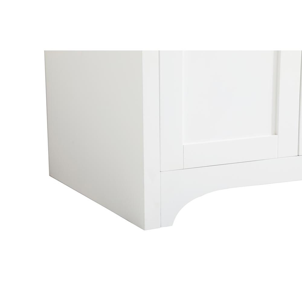 42 Inch Single Bathroom Vanity In White With Backsplash. Picture 13