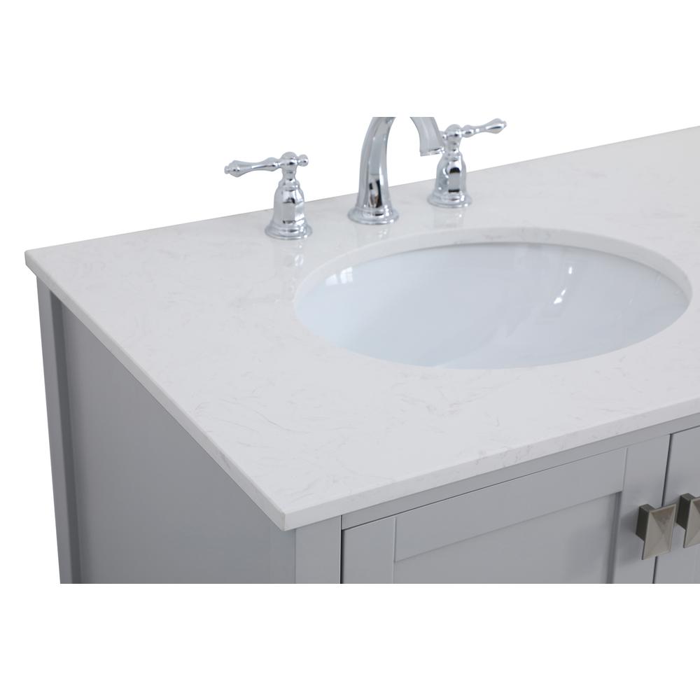42 Inch Single Bathroom Vanity In Gray. Picture 10