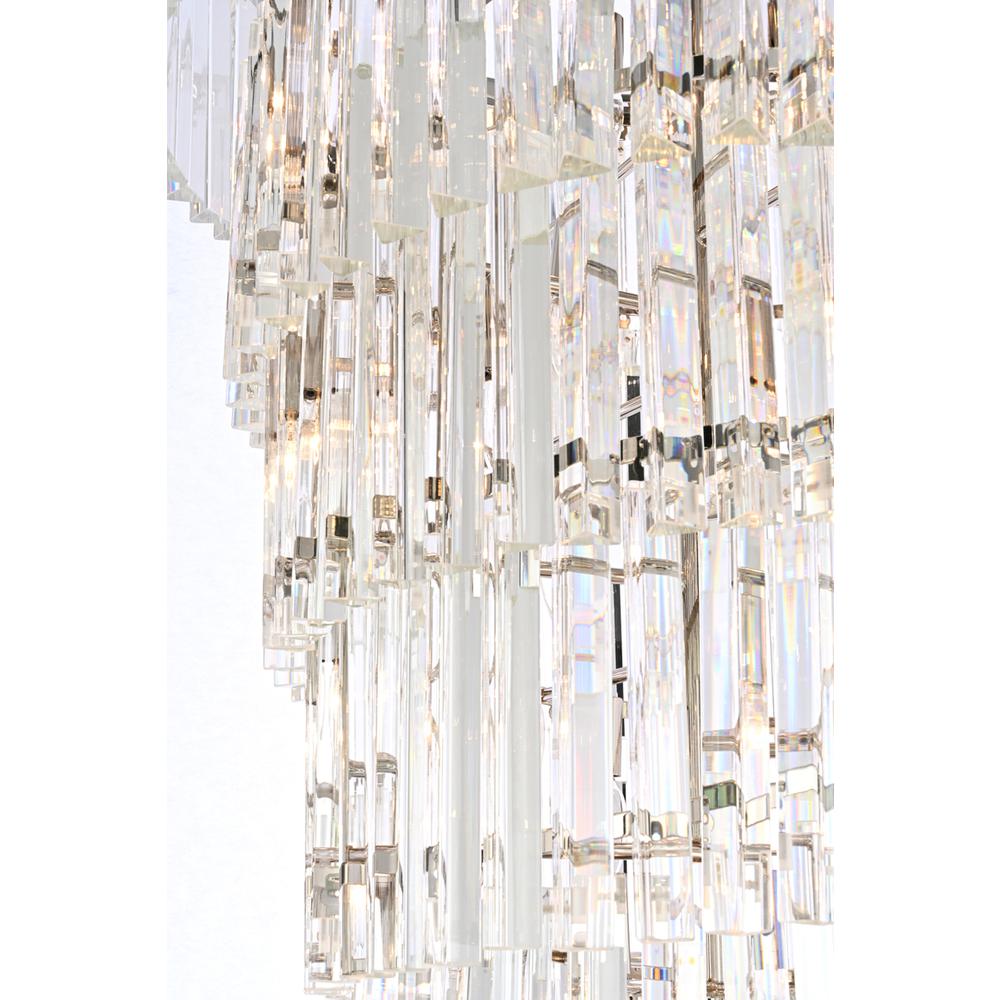 Sydney 30 Inch Spiral Crystal Chandelier In Polished Nickel. Picture 3