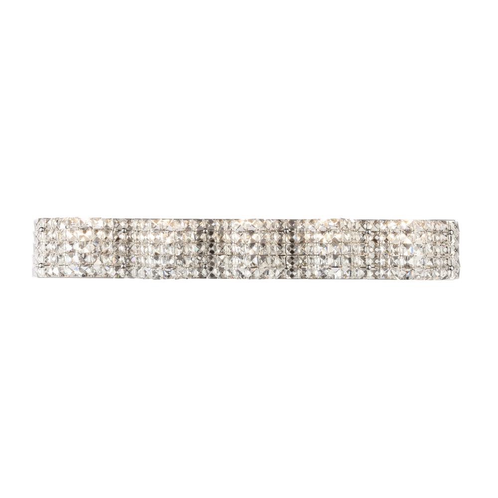Ollie 5 Light Chrome And Clear Crystals Wall Sconce. Picture 1
