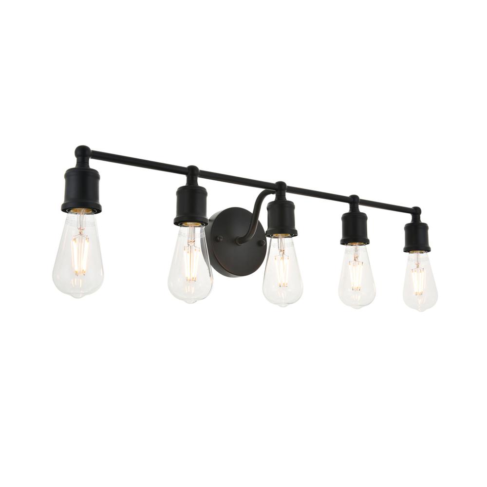 Serif 5 Light Black Wall Sconce. Picture 5