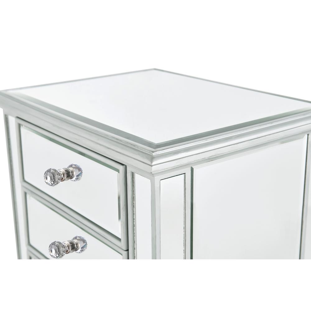 Lingerie Chest 7 Drawers 20In. W X 15In. D X 48In. H In Antique Silver Paint. Picture 6