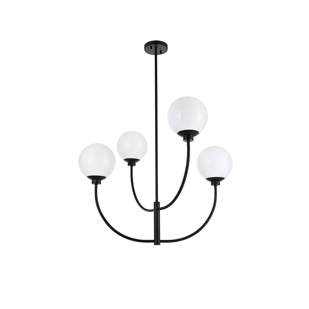 Nyomi 30 Inch Chandelier In Black. Picture 6