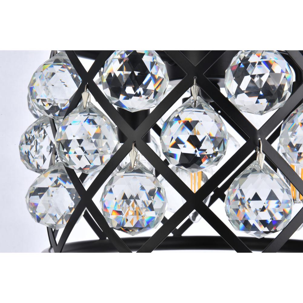 Madison 3 Light Matte Black Pendant Clear Royal Cut Crystal. Picture 5