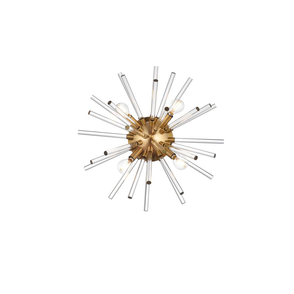 Sienna 18 Inch Crystal Rod Wall Sconce In Gold. Picture 1