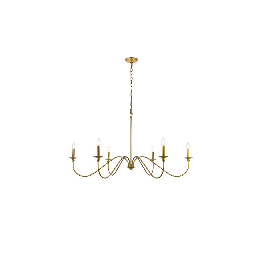Rohan 48 Inch Chandelier In Brass. Picture 1