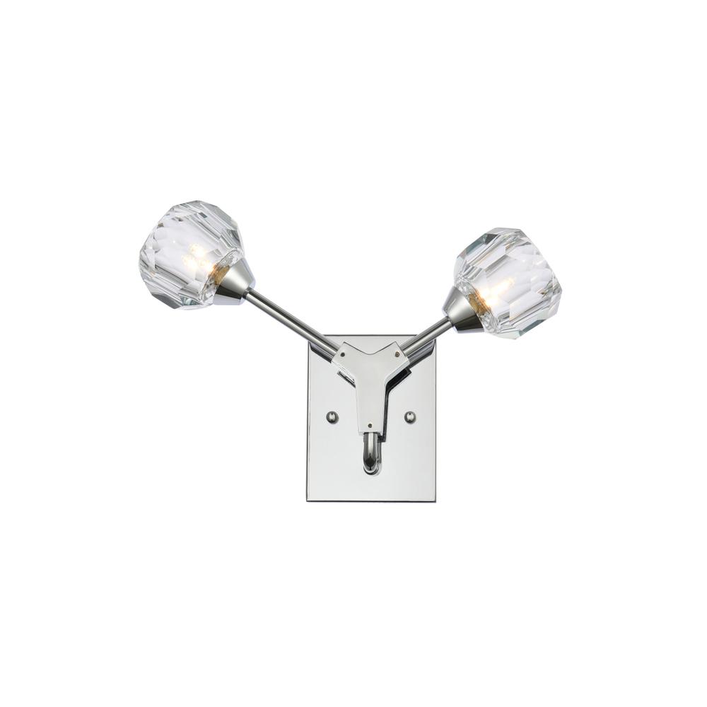 Zayne 2 Light Wall Sconce In Chrome. Picture 1