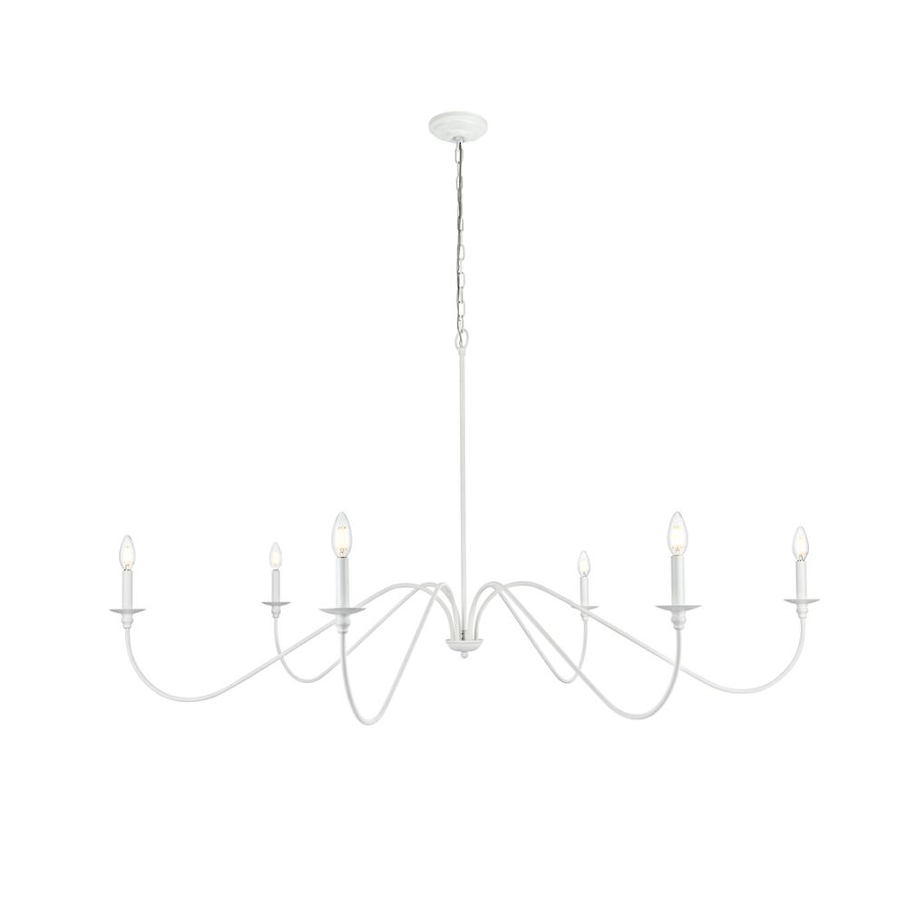 Rohan 60 Inch Chandelier In White. Picture 1