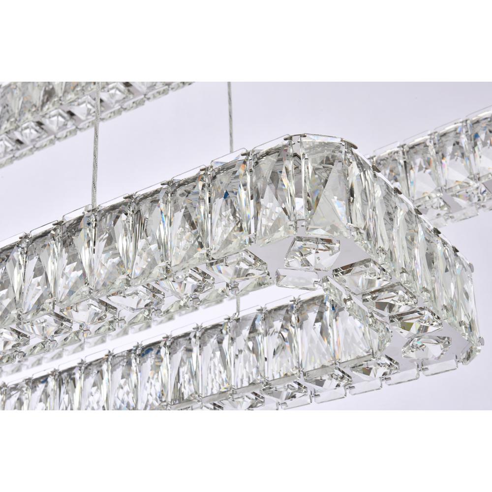 Monroe 50 Inch Led Triple Rectangle Pendant In Chrome. Picture 3