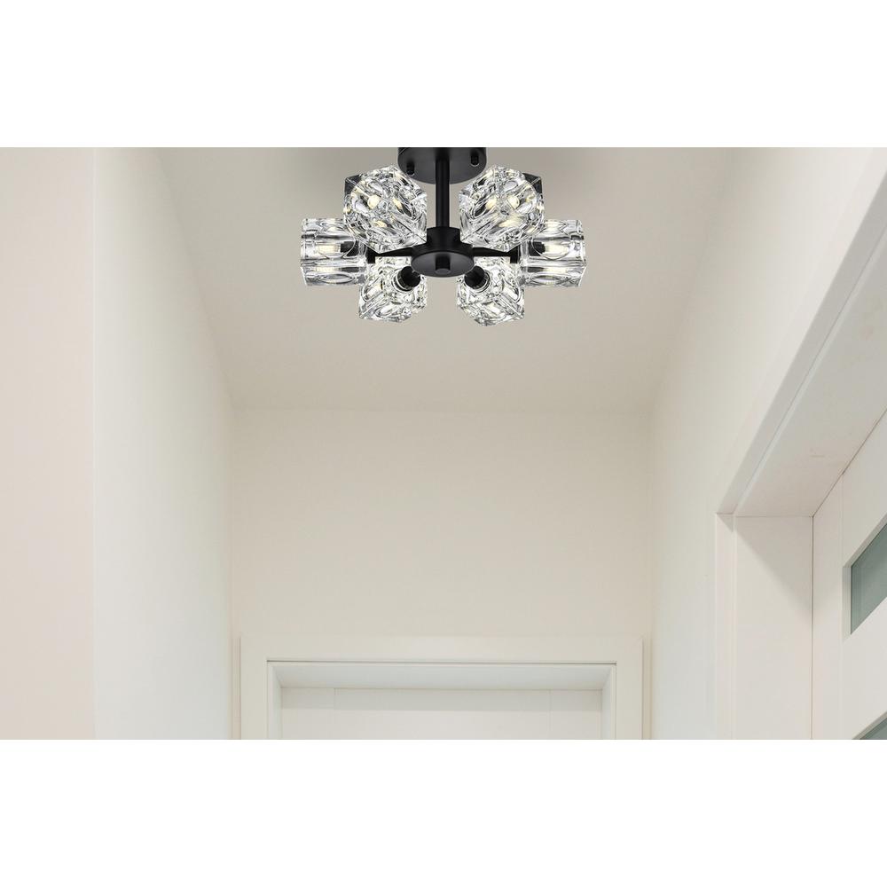 Lyra 14 Inch Flush Mount In Black. Picture 7