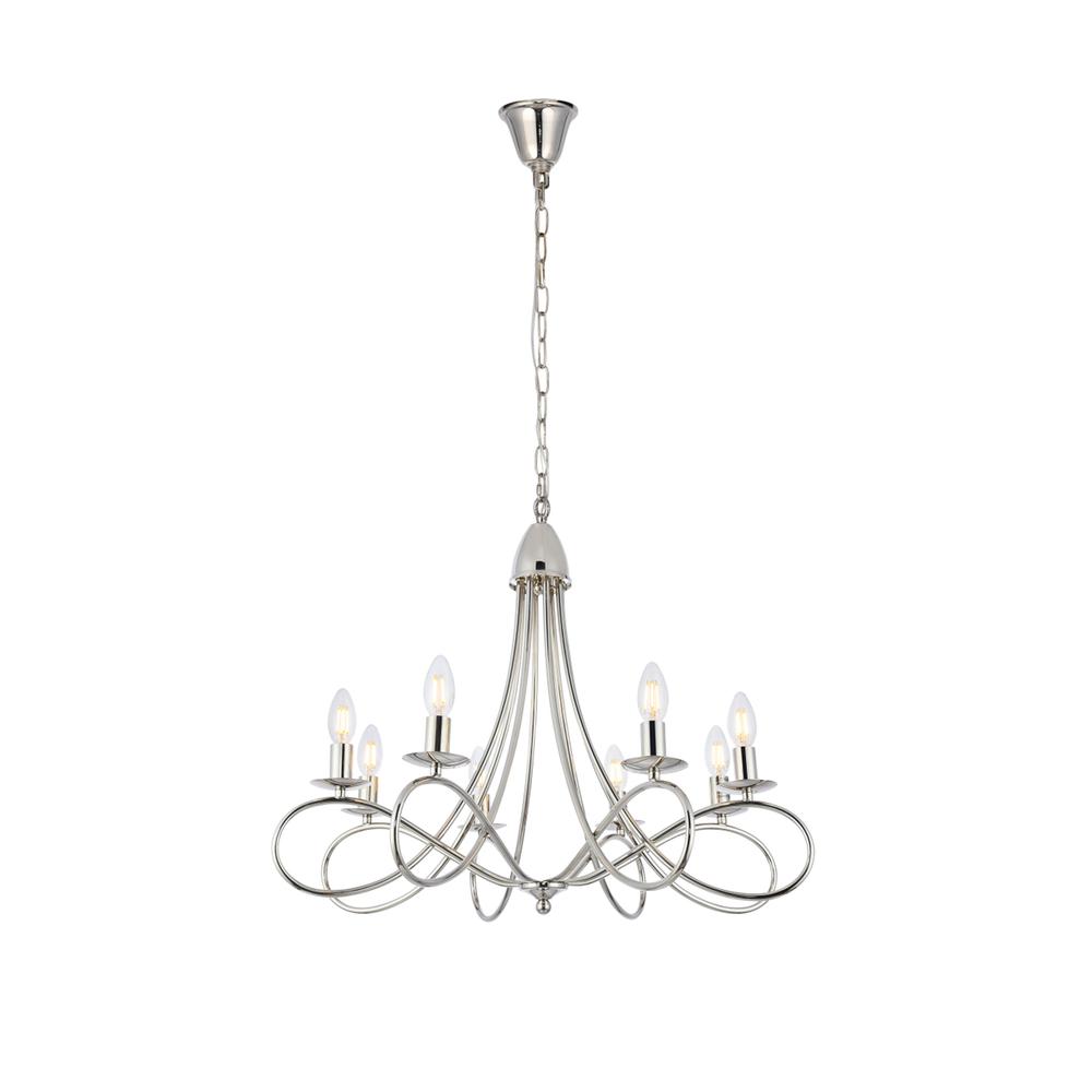 Lyndon 8 Light Polished Nickel Pendant. Picture 5