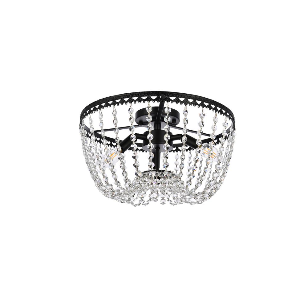 Kylie 16 Inch Flush Mount In Black. Picture 6