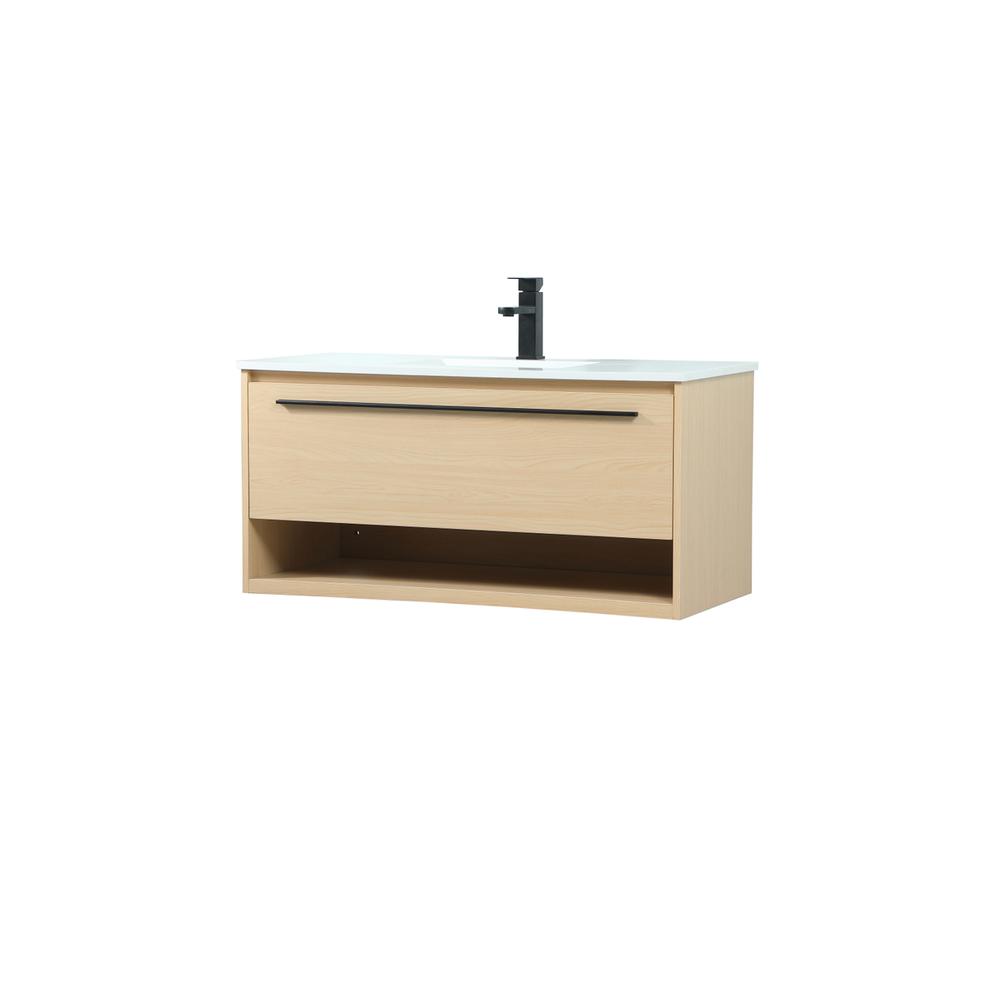40 Inch Single Bathroom Vanity In Maple. Picture 7