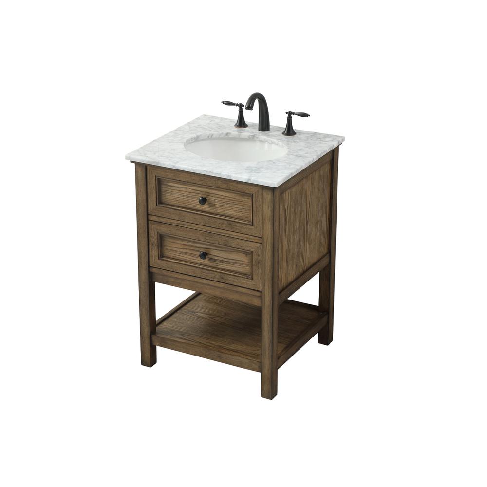 24 Inch Single Bathroom Vanity In Driftwood. Picture 8